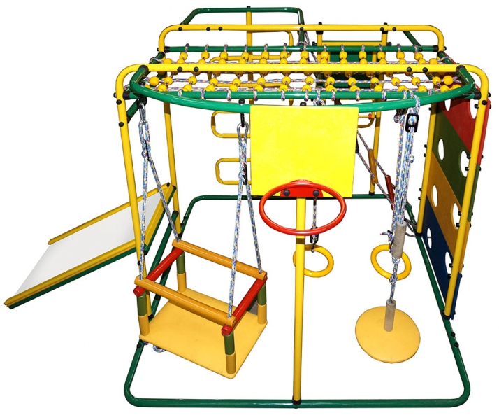 Детский спортивный комплекс Формула здоровья Мурзилка S зелёный / радуга