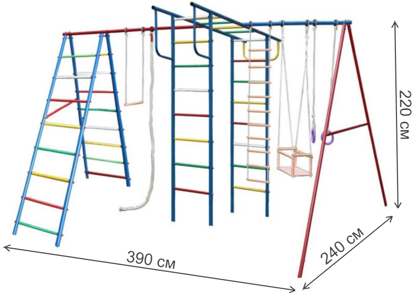Детский спортивный комплекс Вертикаль-А+П макси