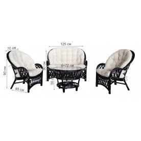 Комплект для отдыха Рузвельт 3+1 венге