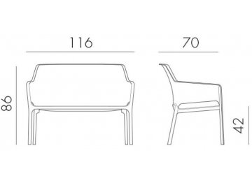 Пластиковый диван Net Bench