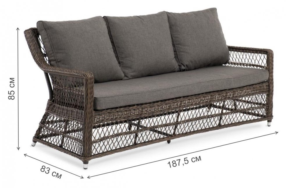 Диван Гранд Тали коричневый