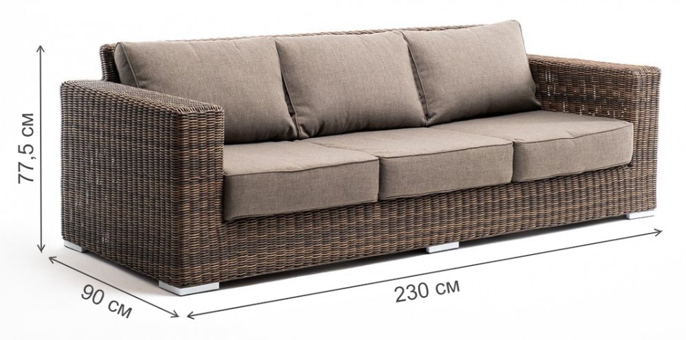 Диван Кэсон коричневый