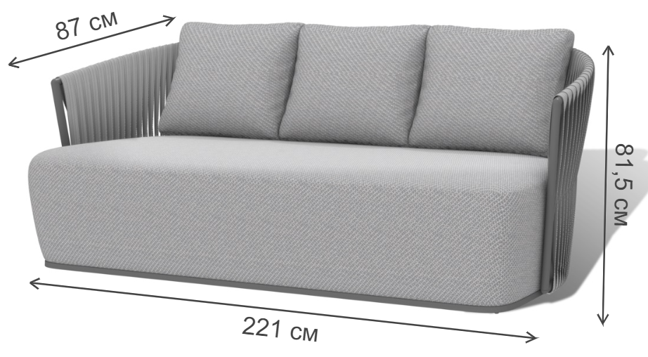 Диван Мику графит