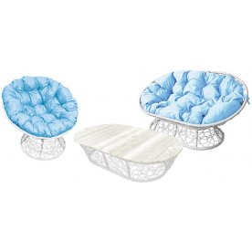 Комплект для отдыха из ротанга Мамасан Папасан