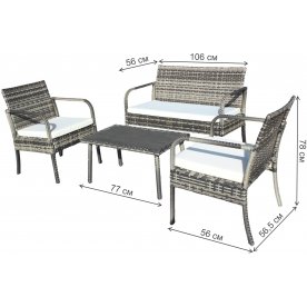 Комплект для отдыха из ротанга Лион