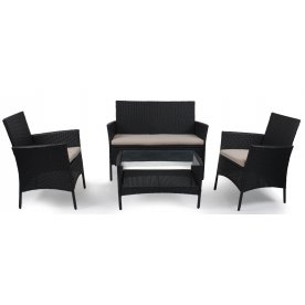 Комплект плетеной мебели TJF-R567-BK черный