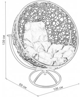 Кресло из ротанга Круг