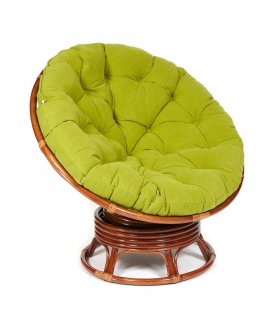 Кресло-качалка Papasan/Папасан орех / олива