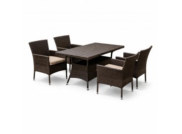 Обеденный комплект из ротанга AM-196B/T196 для сада