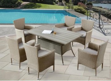 Обеденный комплект из ротанга AFM-195-6Pcs