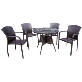 Обеденный комплект из ротанга Амиго