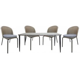 Обеденный комплект из ротанга Эмилия New