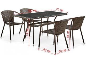 Обеденный комплект T286A/Y137C-W53 4+1