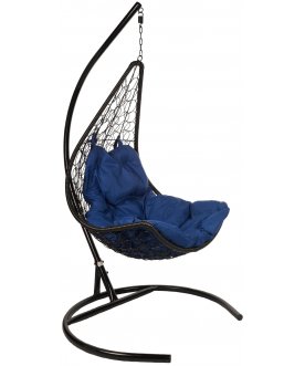 Подвесное кресло Wind black / синий