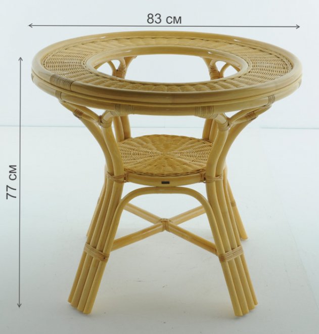 Стол из ротанга 02/09A мед