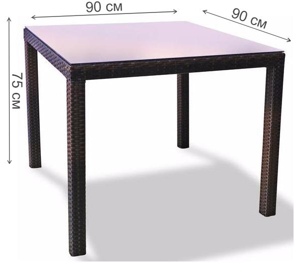 Стол Milano 90 темно-коричневый