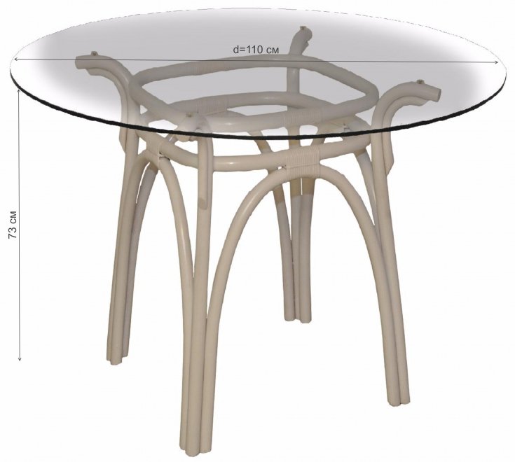 Стол обеденный Bali-А белый