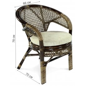 Кресло Пеланги 02/15B браун