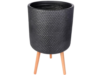 Кашпо Ханни Круглое HON-CLNDR-BLK-37