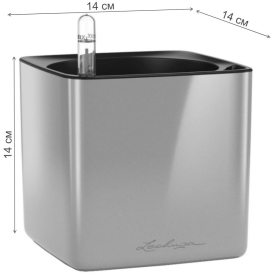 Кашпо Кьюб Глосси 14 13518