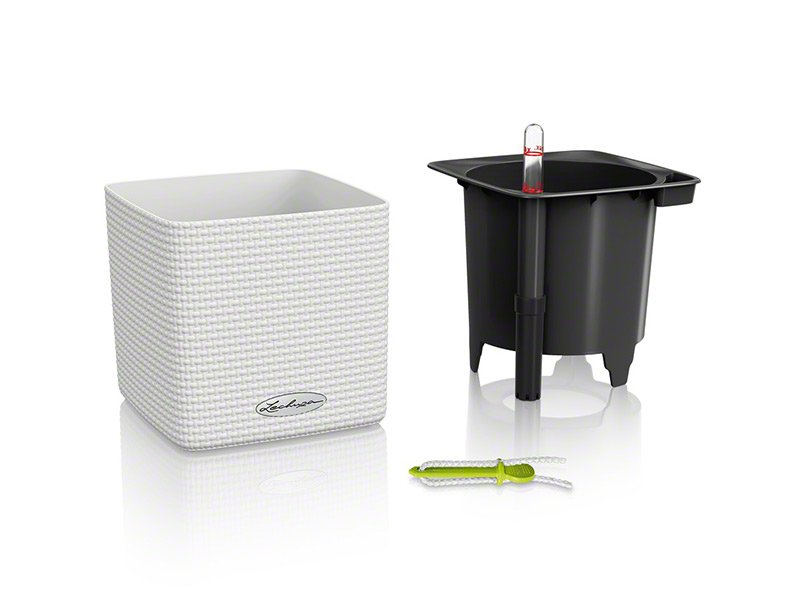 Кашпо Lechuza 13380 CUBE Color 14 белый