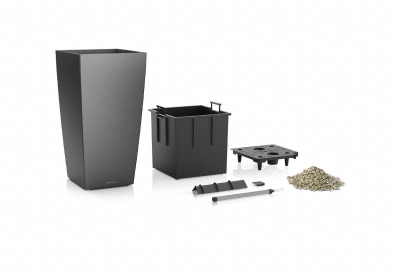 Кашпо Lechuza 18191 CUBICO 40 Белый блестящий