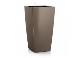 Кашпо Lechuza 18214 CUBICO 30 серо-коричневый блестящий