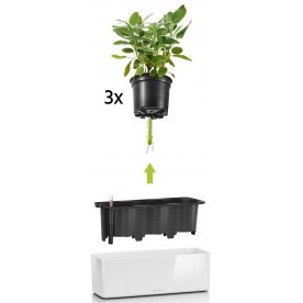 Кашпо Кьюб Glossy Triple