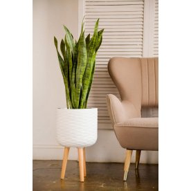 Кашпо Паттерн с Подставкой D25 H39 WWAVE25-AW