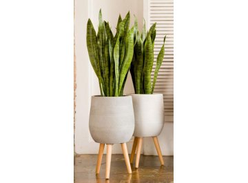 Кашпо Страйп Овальное с Подставкой D31.5 H43 WSTRIPR31-T