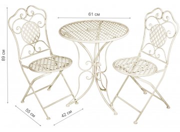 Кофейный комплект из металла Романа из ротанга