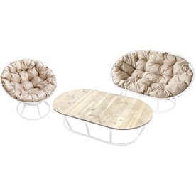 Комплект для отдыха из металла Мамасан Папасан