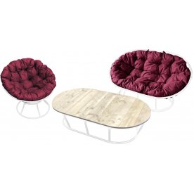 Комплект для отдыха из металла Мамасан Папасан