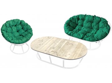 Комплект для отдыха из металла Мамасан Папасан