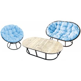 Комплект для отдыха из металла Мамасан Папасан