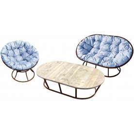 Комплект для отдыха из металла Мамасан Папасан