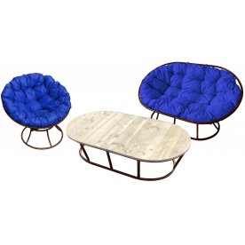 Комплект для отдыха из металла Мамасан Папасан