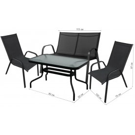 Комплект для отдыха из металла Сан-Ремо Делюкс