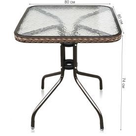 Обеденный комплект Николь-2В TLH-037B 080SR-80х80 4Pcs квадратный