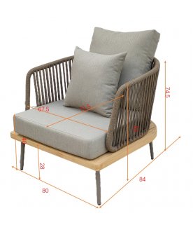 Металлическое кресло Bayley 129KN-03041