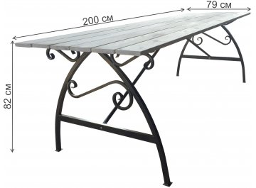 Деревянный стол Садовый 2 м