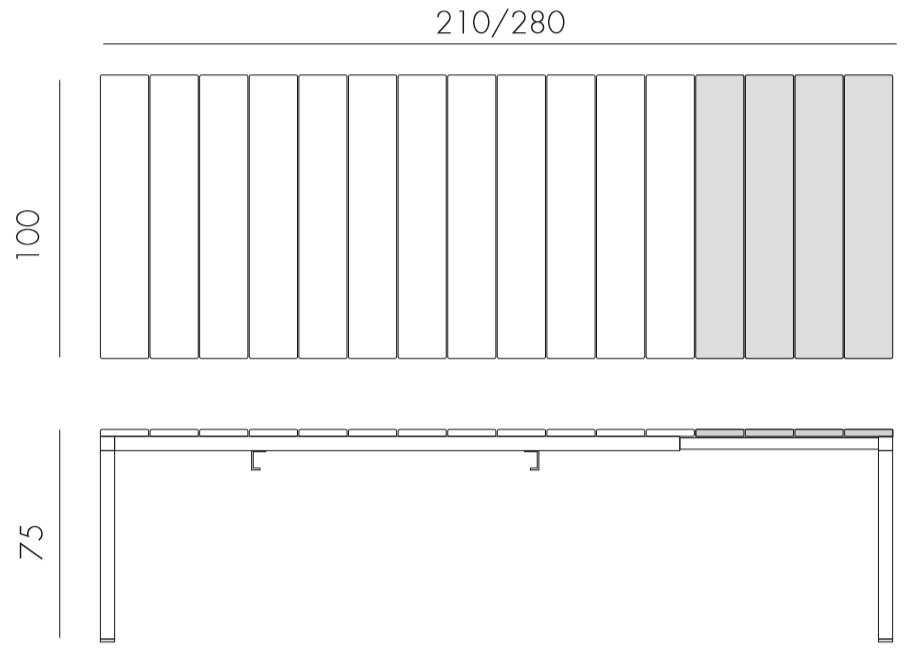 Металлический стол 003/4885202000 антрацит