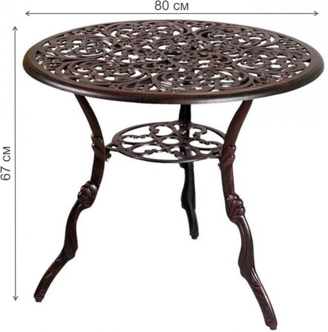 Металлический стол 31 New Victor SD192.T бронзовый