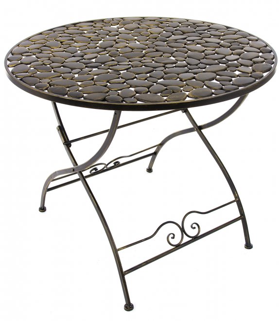 Стол круглый складной Мореон бронзовый