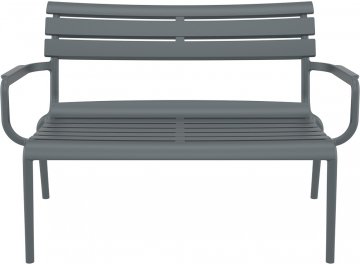 Диван пластиковый двухместный Paris Lounge темно-серый