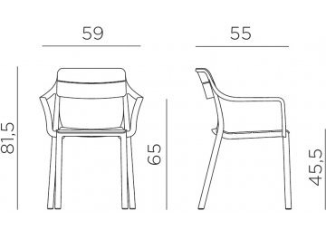 Кресло пластиковое Cassia бежевый