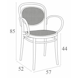 Кресло пластиковое Marcel XL оливковый