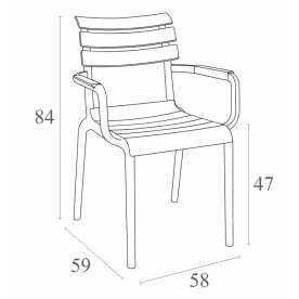 Кресло пластиковое Paris бежевый