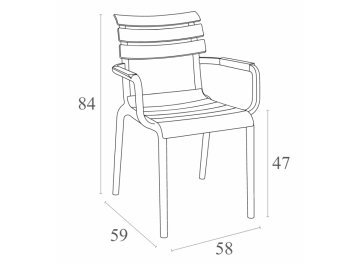 Кресло пластиковое Paris оливковый