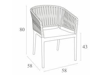Кресло пластиковое Portofino